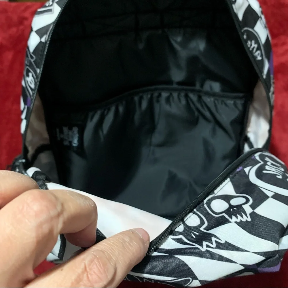 Disney The Nightmare Before Christmas Black White Purple Backpack